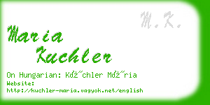 maria kuchler business card